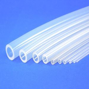 Tubería de caucho de silicona resistente al calor, transparente, pequeña y de pared delgada